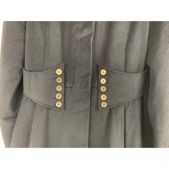 Rare Vintage Y2K Betsey Johnson 14 Black Wool Coat Flared Corset Size 14 RR10272 - Picture 15 of 16